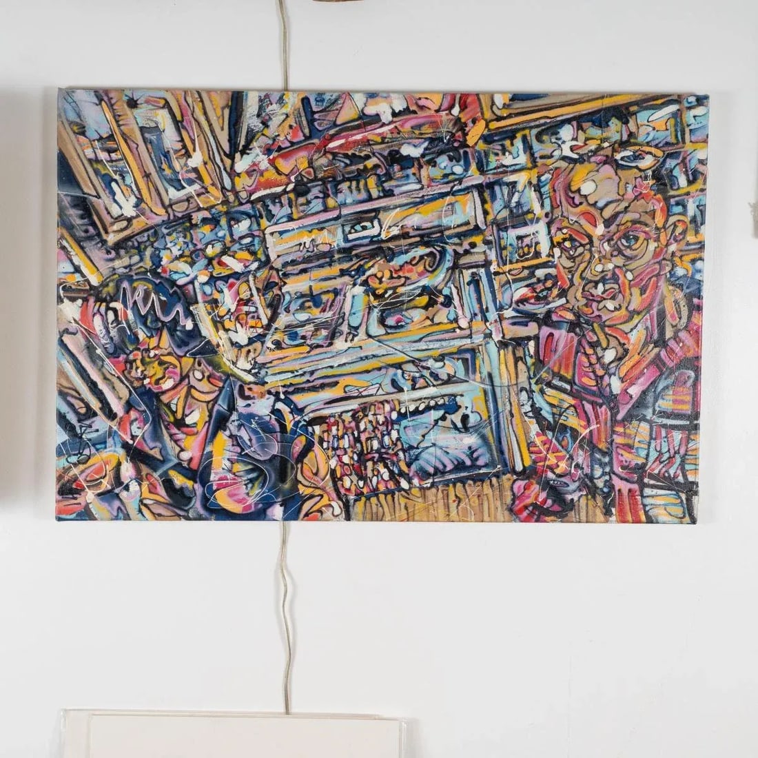 Portrait of Man and Woman Contemporary Modernist Abstract Figurative Oil Painting by Costain - 2