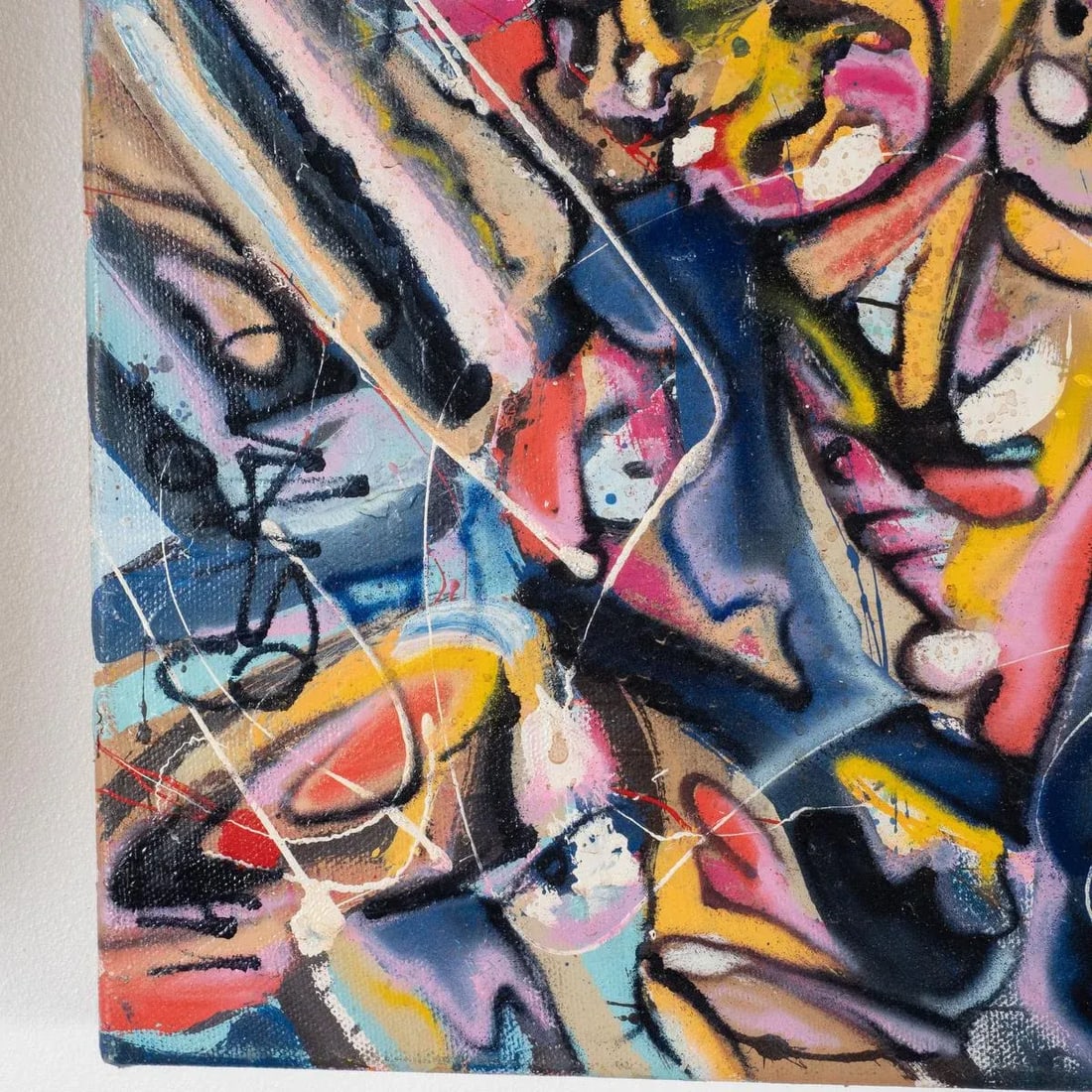 Portrait of Man and Woman Contemporary Modernist Abstract Figurative Oil Painting by Costain - 9