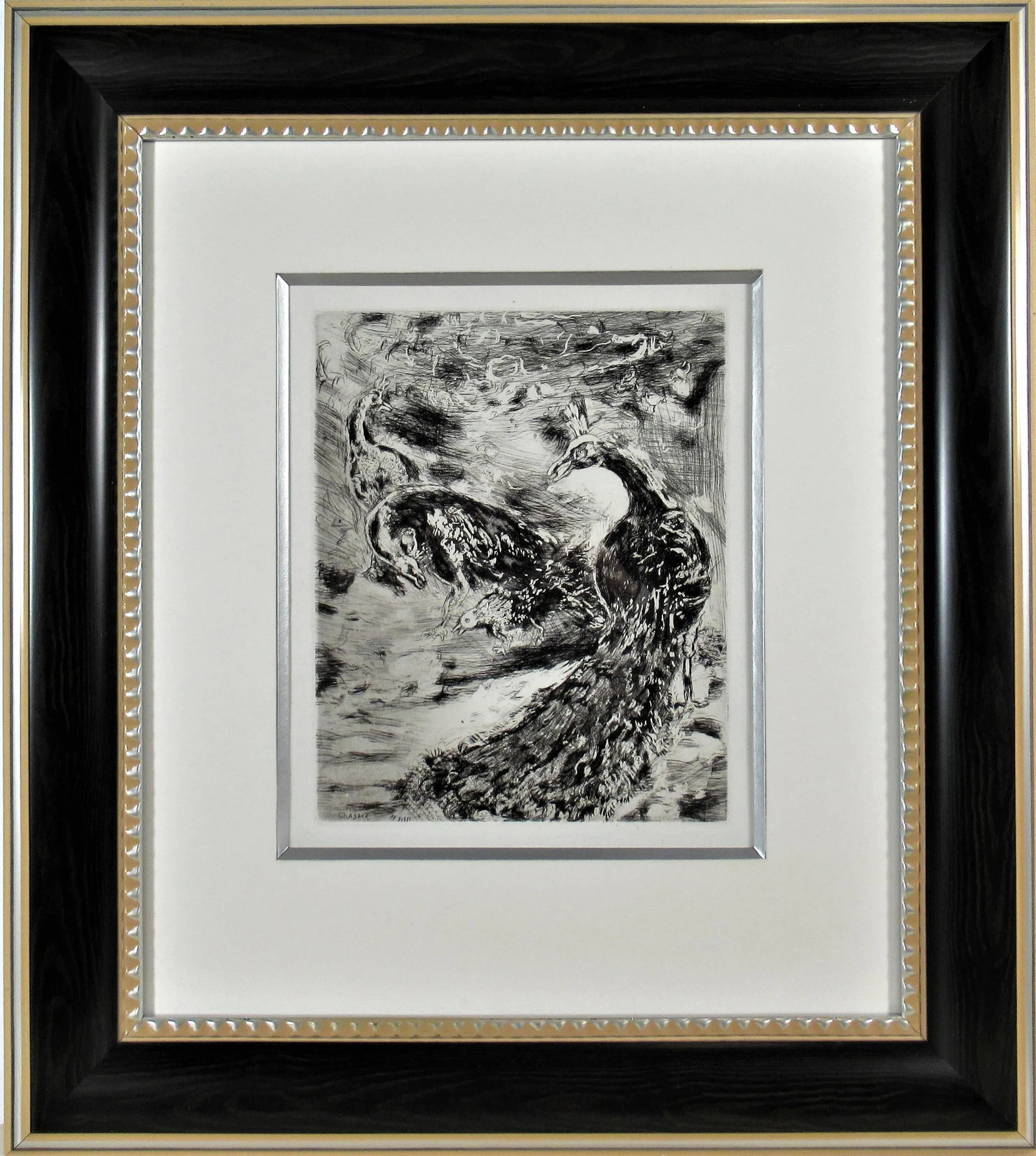 Marc Chagall, Le Geai Pare des Plumes du Paon, From the suite Les Fables De La Fontaine - 5
