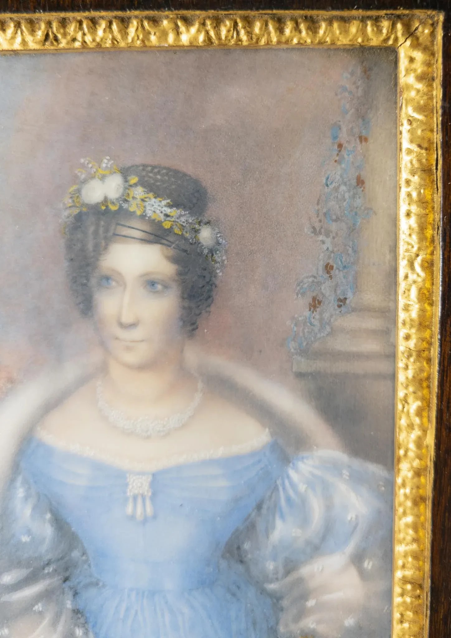 Fine Miniature Portait Painting of a Lady, Possibly New England - 4