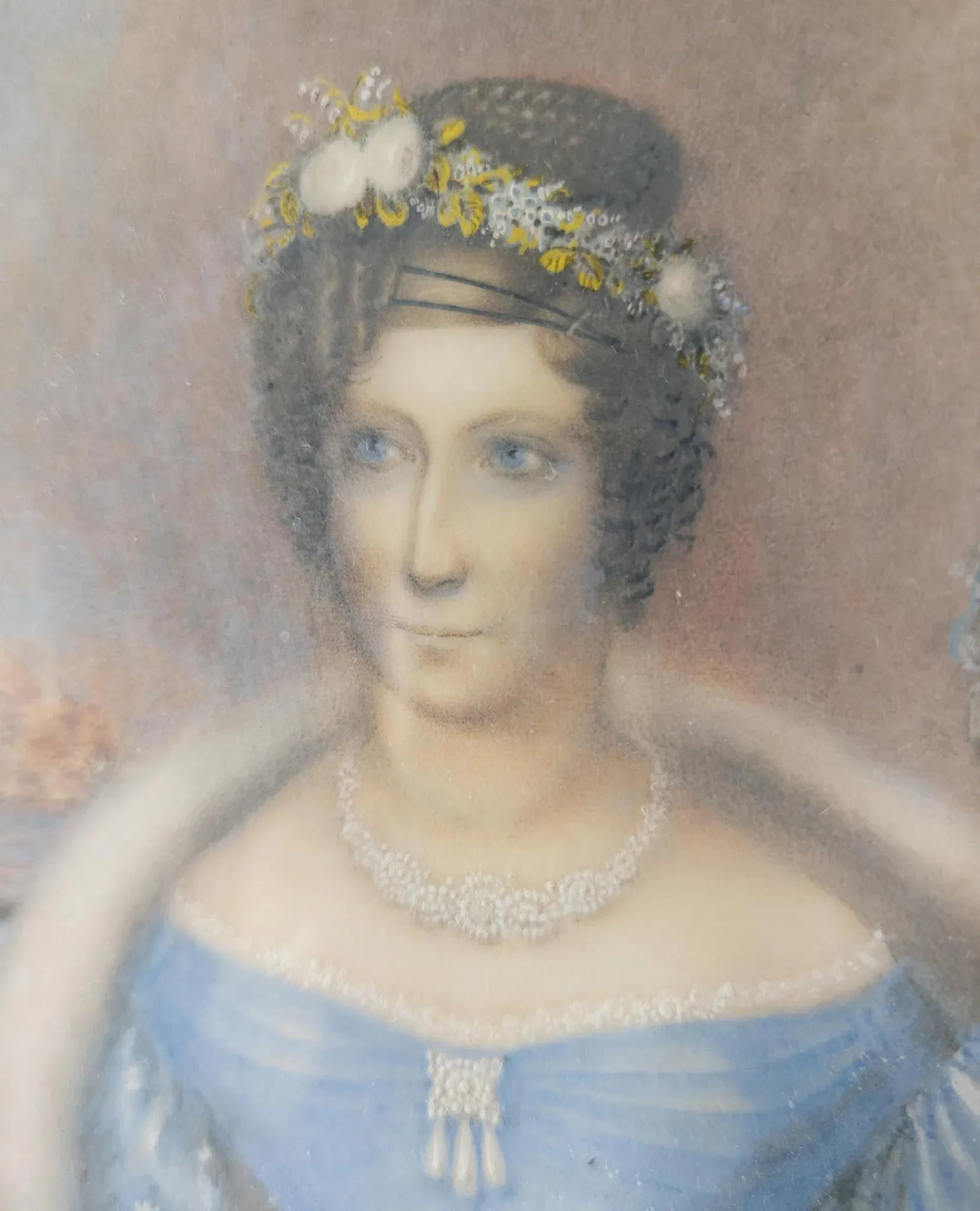 Fine Miniature Portait Painting of a Lady, Possibly New England - 7