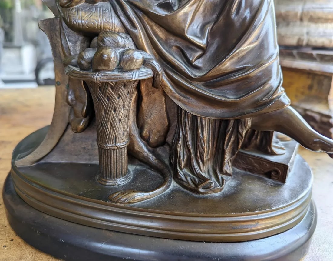 Antique French Bronze Penelope Sleeping Sculpture by Pierre Jules Cavelier & Barbedienne - 7