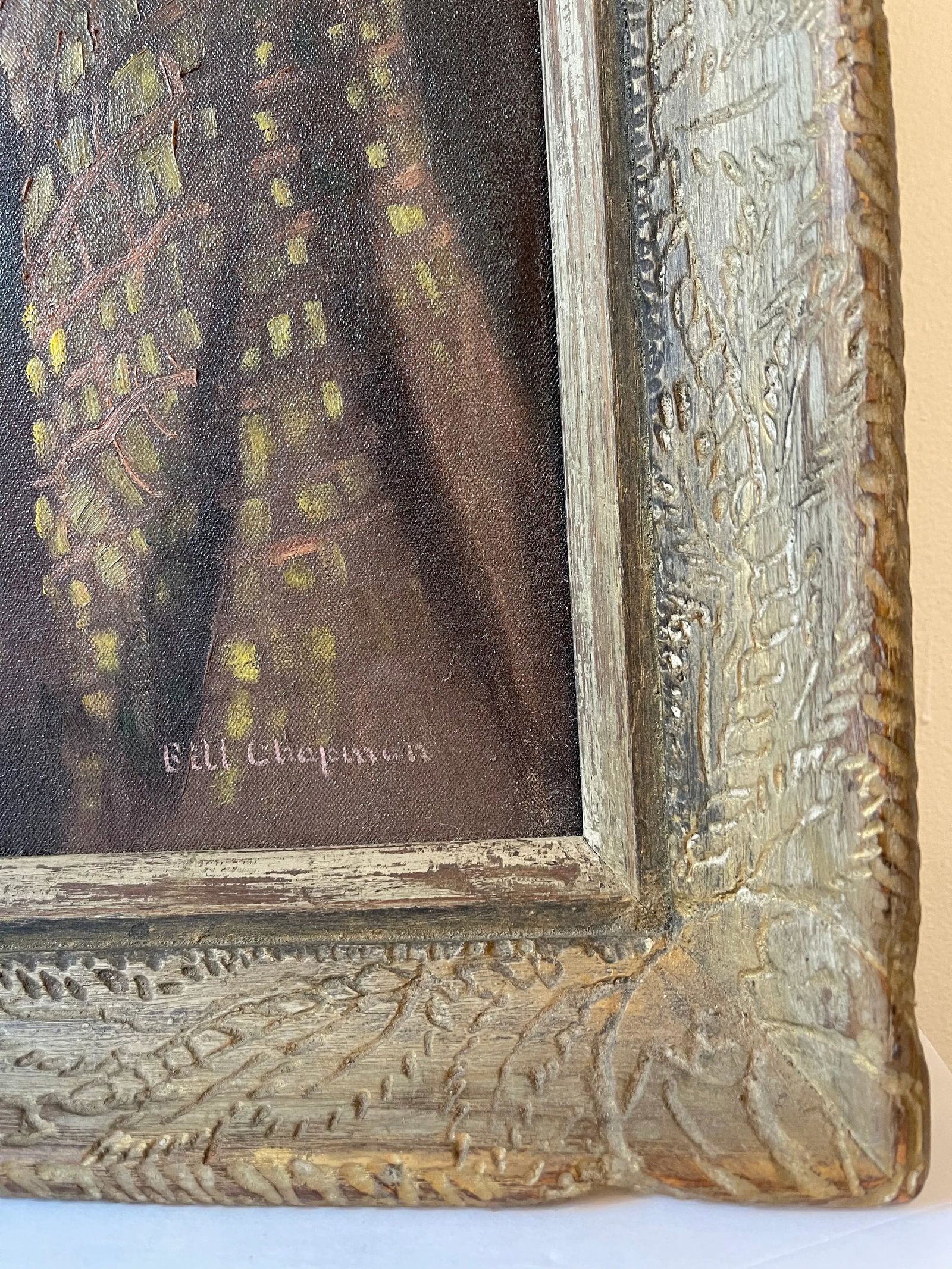 Mid 20th Century Folk Art Portrait Oil Painting, Framed - 3