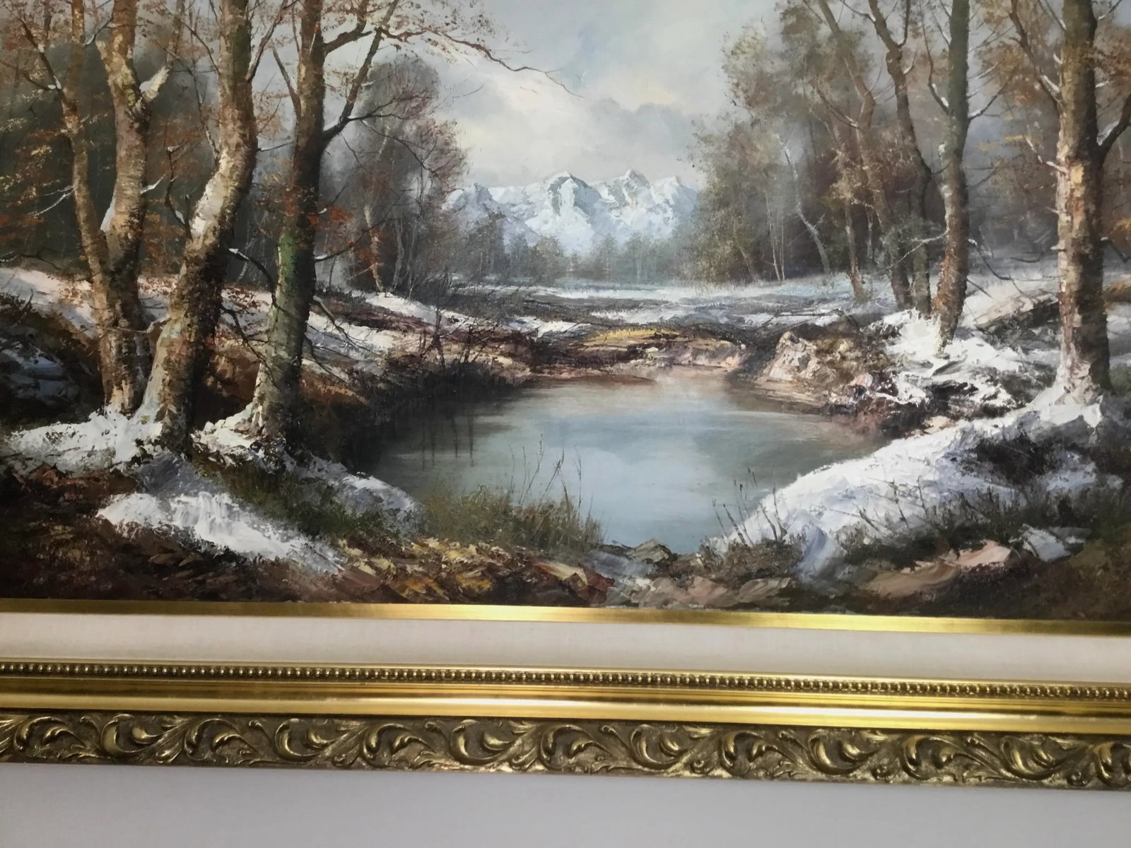 Mid 20th Century "The Rockies" Mountain Landscape Oil Painting, Framed - 2