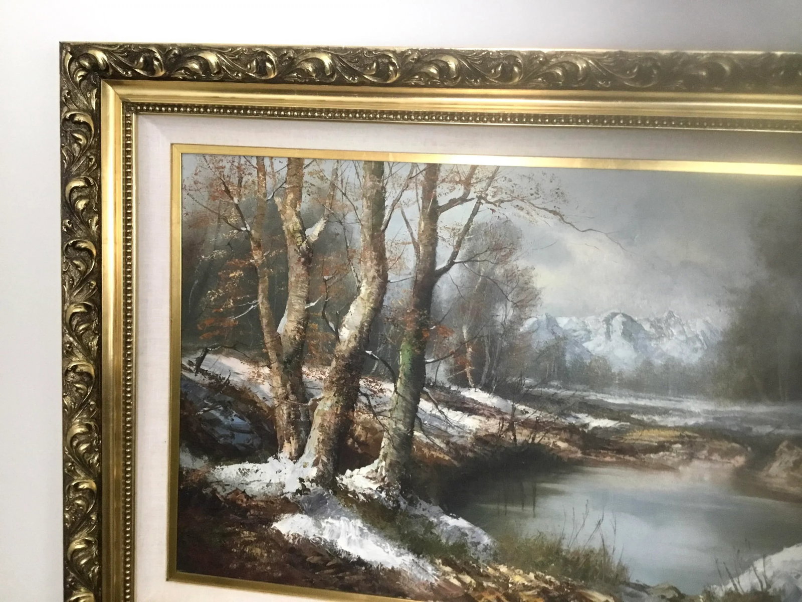 Mid 20th Century "The Rockies" Mountain Landscape Oil Painting, Framed - 3