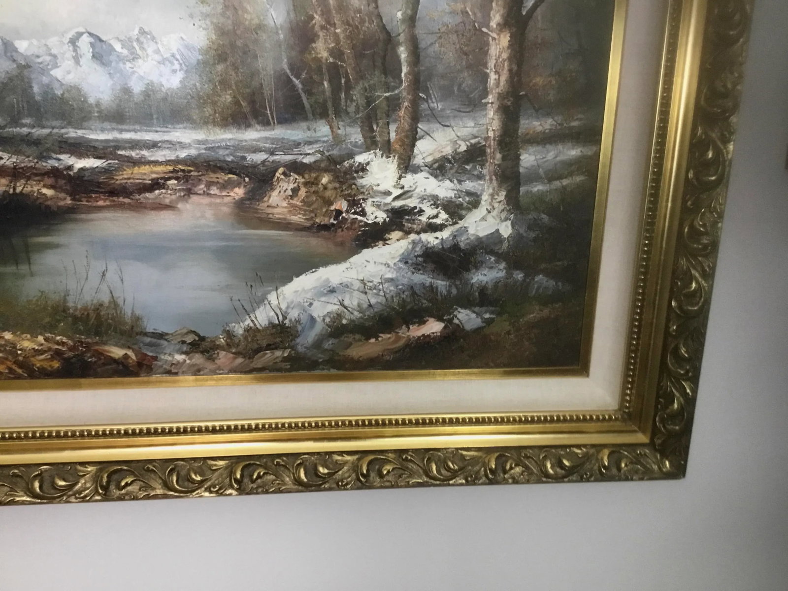 Mid 20th Century "The Rockies" Mountain Landscape Oil Painting, Framed - 6