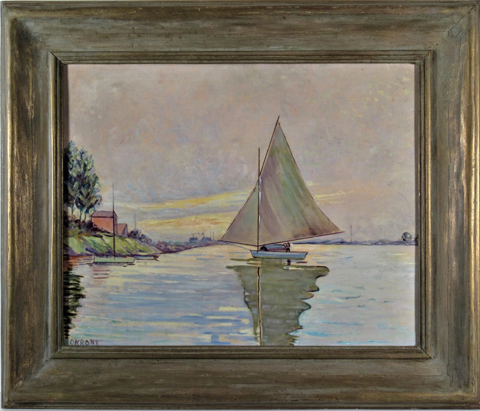Sailboat on the Lake, Circa 1940 - 8