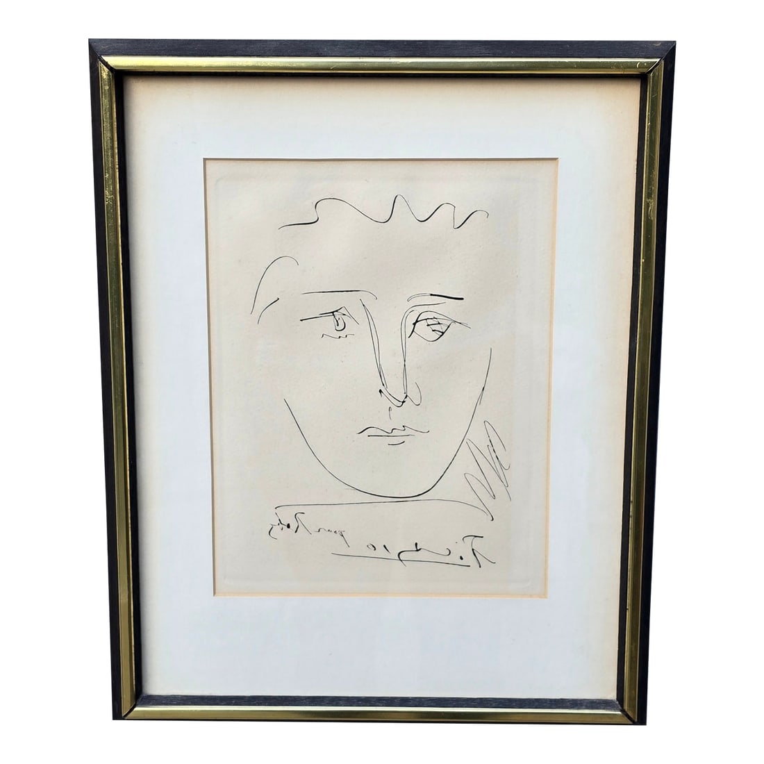Mid 20th Century Pablo Picasso Authorized Etching of "Poor Robie" (1 of 6)