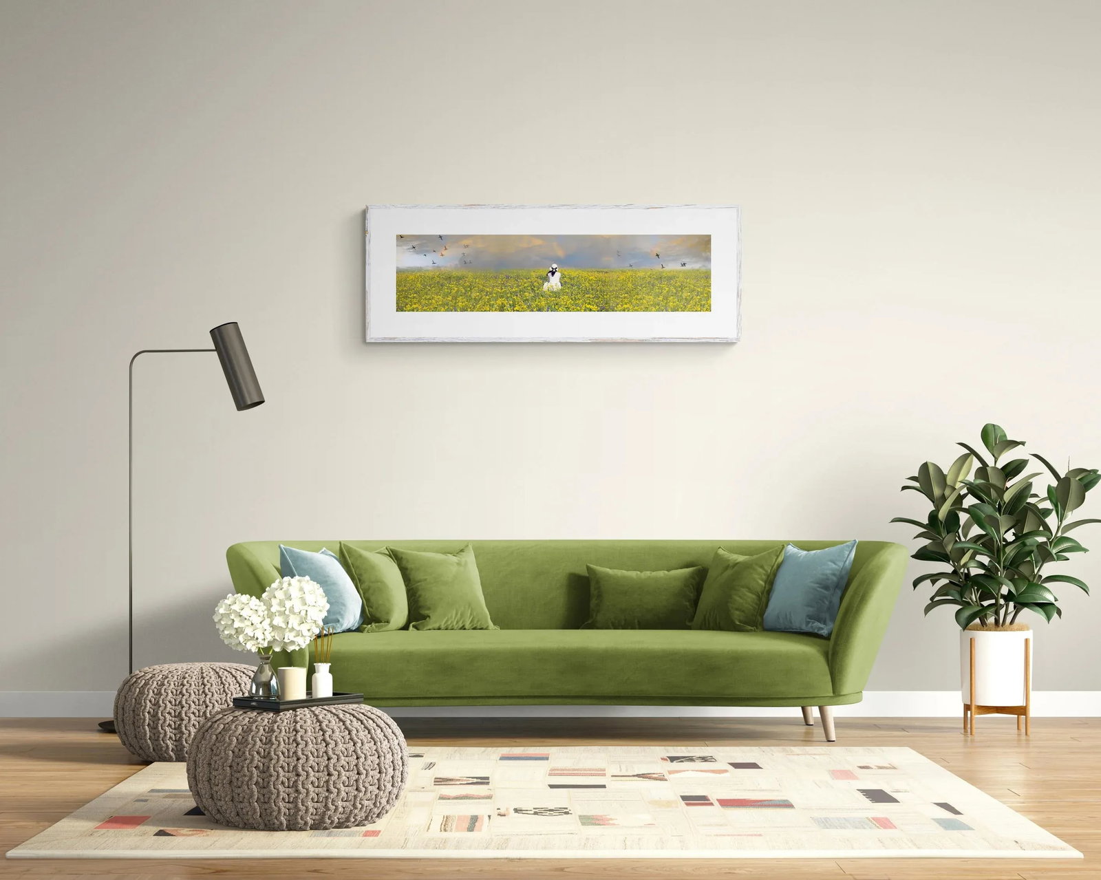 Yellow Dream Contemporary Original Impressionist Style Figurative Landscape Color Photograph by Zi - 2