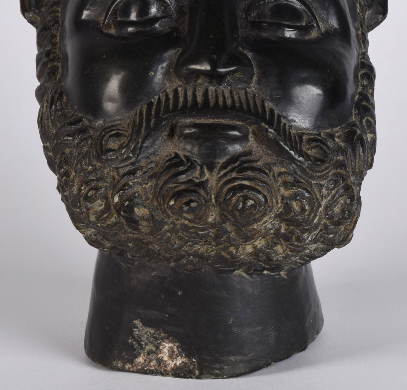 Carved Stone Vintage Greek Head Sculpture Bust - 3