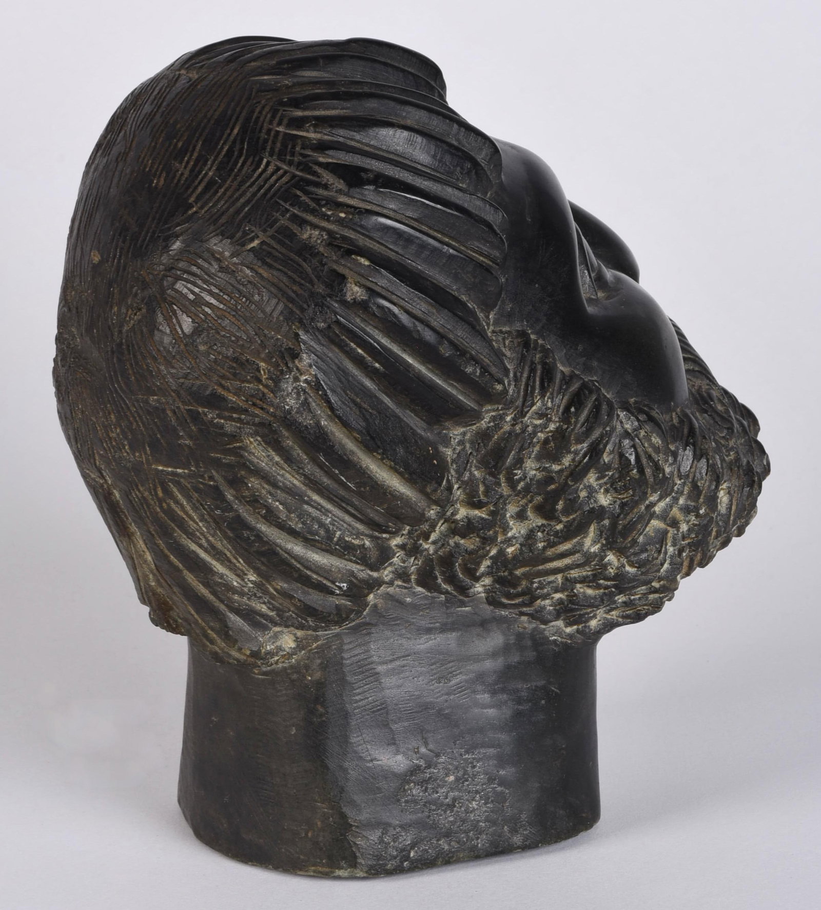 Carved Stone Vintage Greek Head Sculpture Bust - 9
