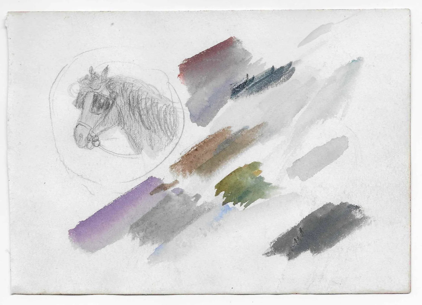 1907 English Equestrian Drawing by Thorne - 3