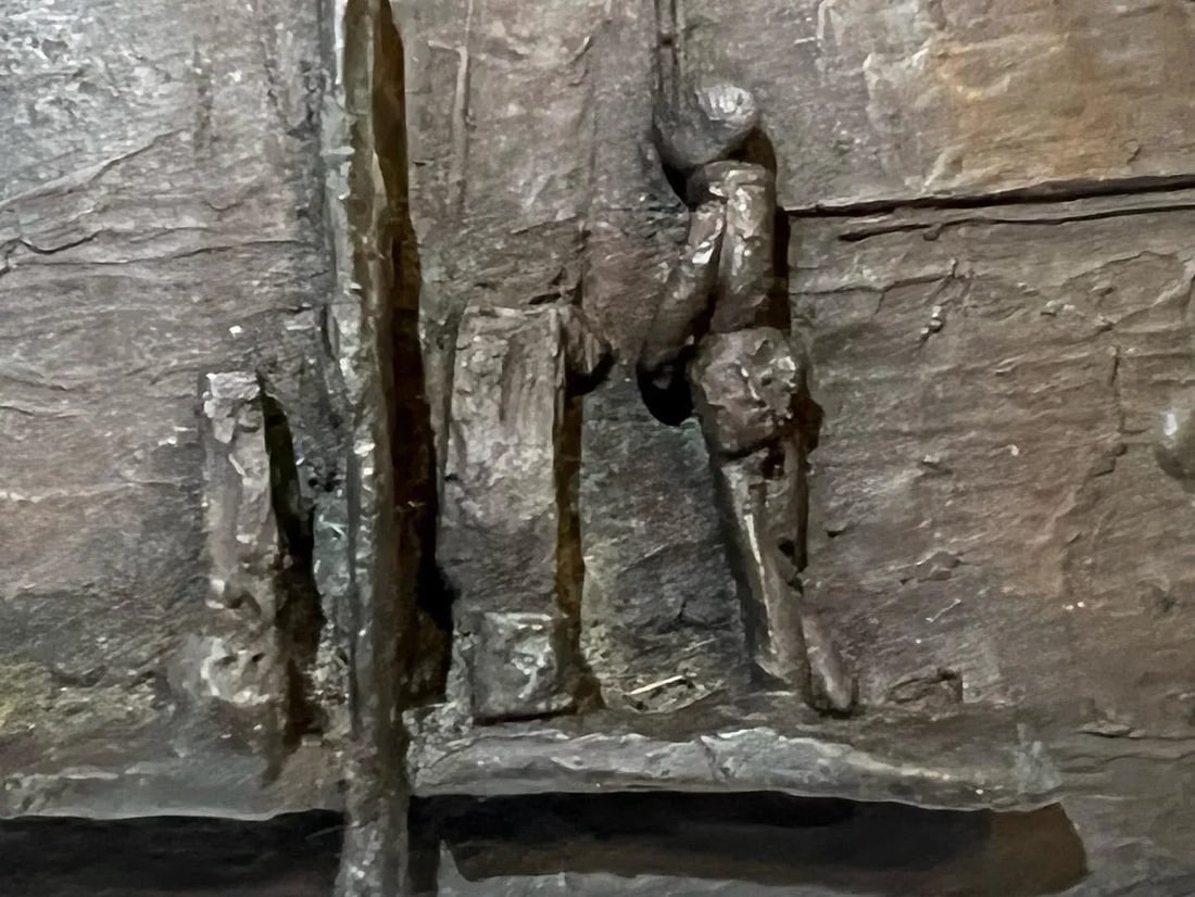 Midcentury, 1961, Bronze Plaque, Mounted on Wood - 2
