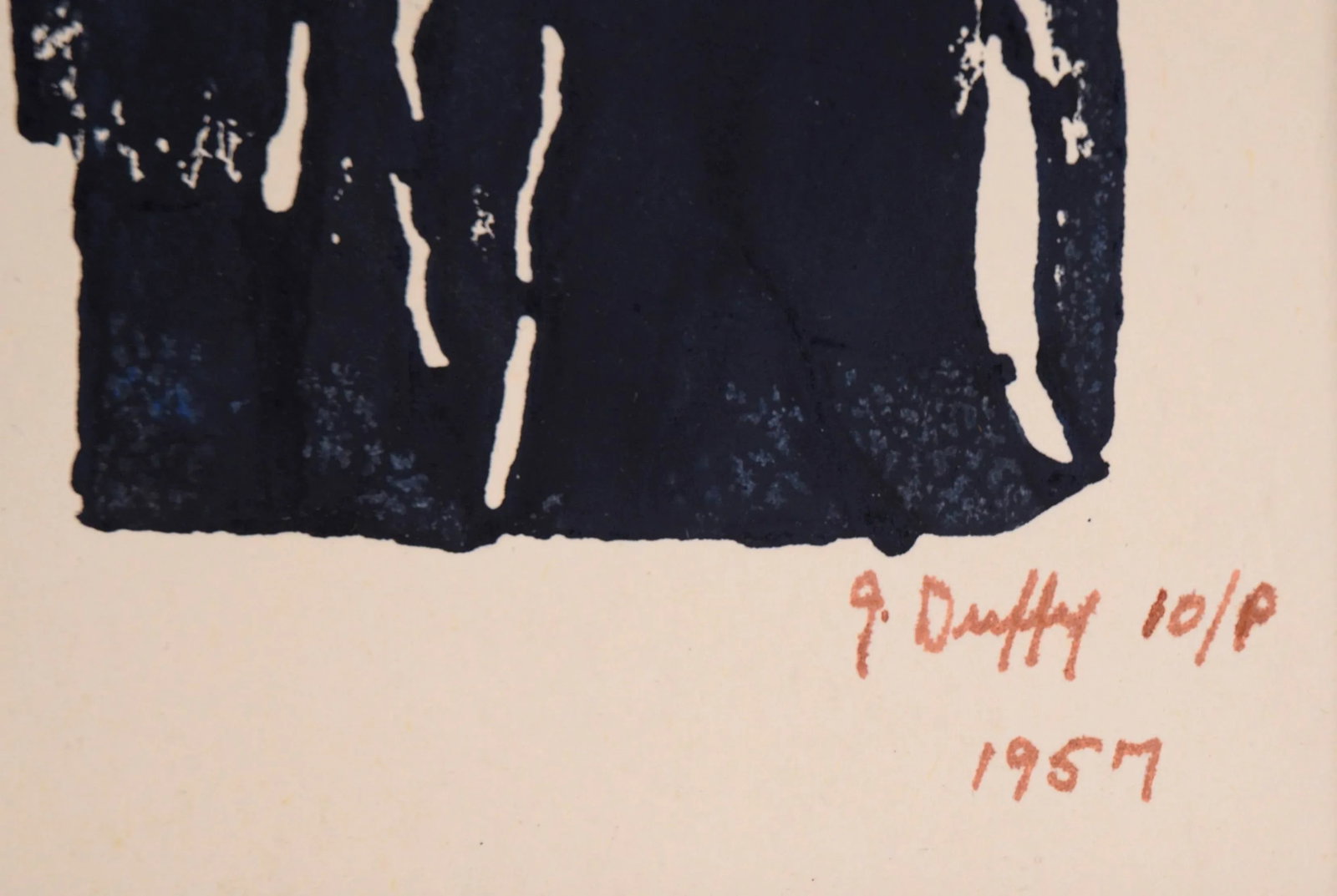 Mid 20th Century Woodblock Portrait of a Woman by J. Duffy - 7
