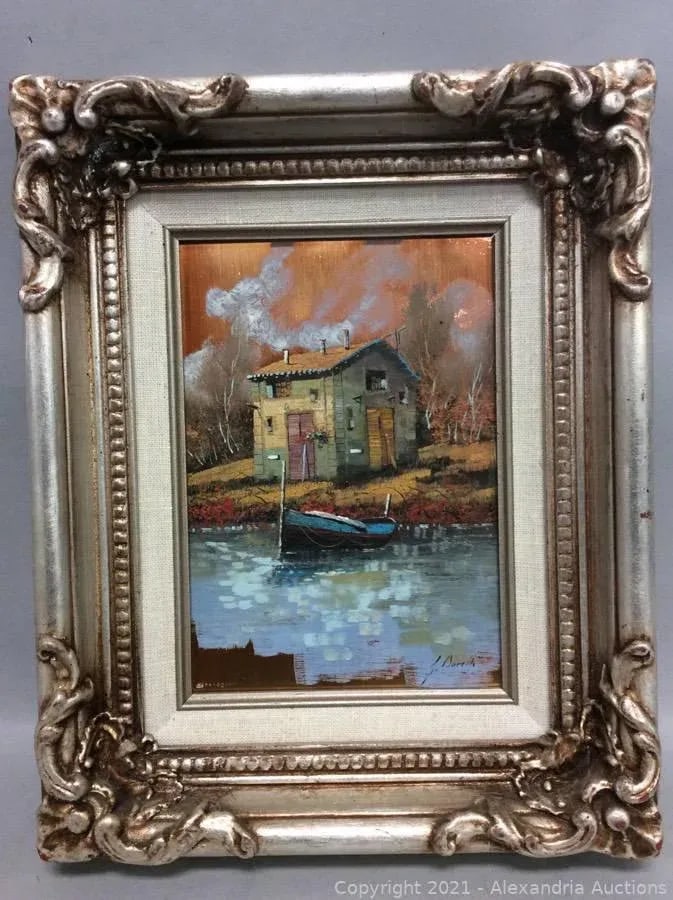 Original Painting on Silver by Italian Painter Guido Borelli - 8