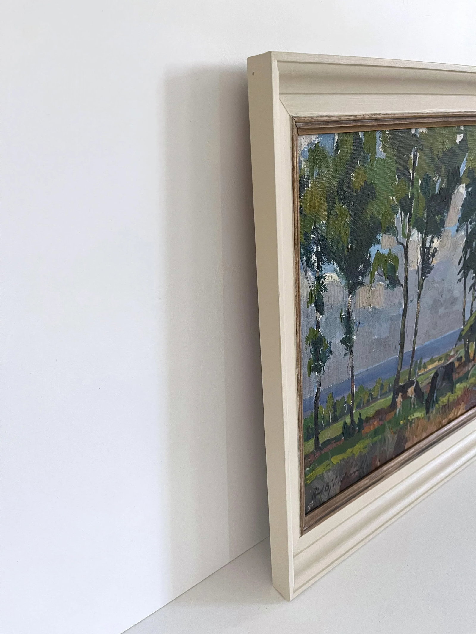1920s Swedish Cows Grazing Landscape Oil Painting by Richard Bjorklund - 11