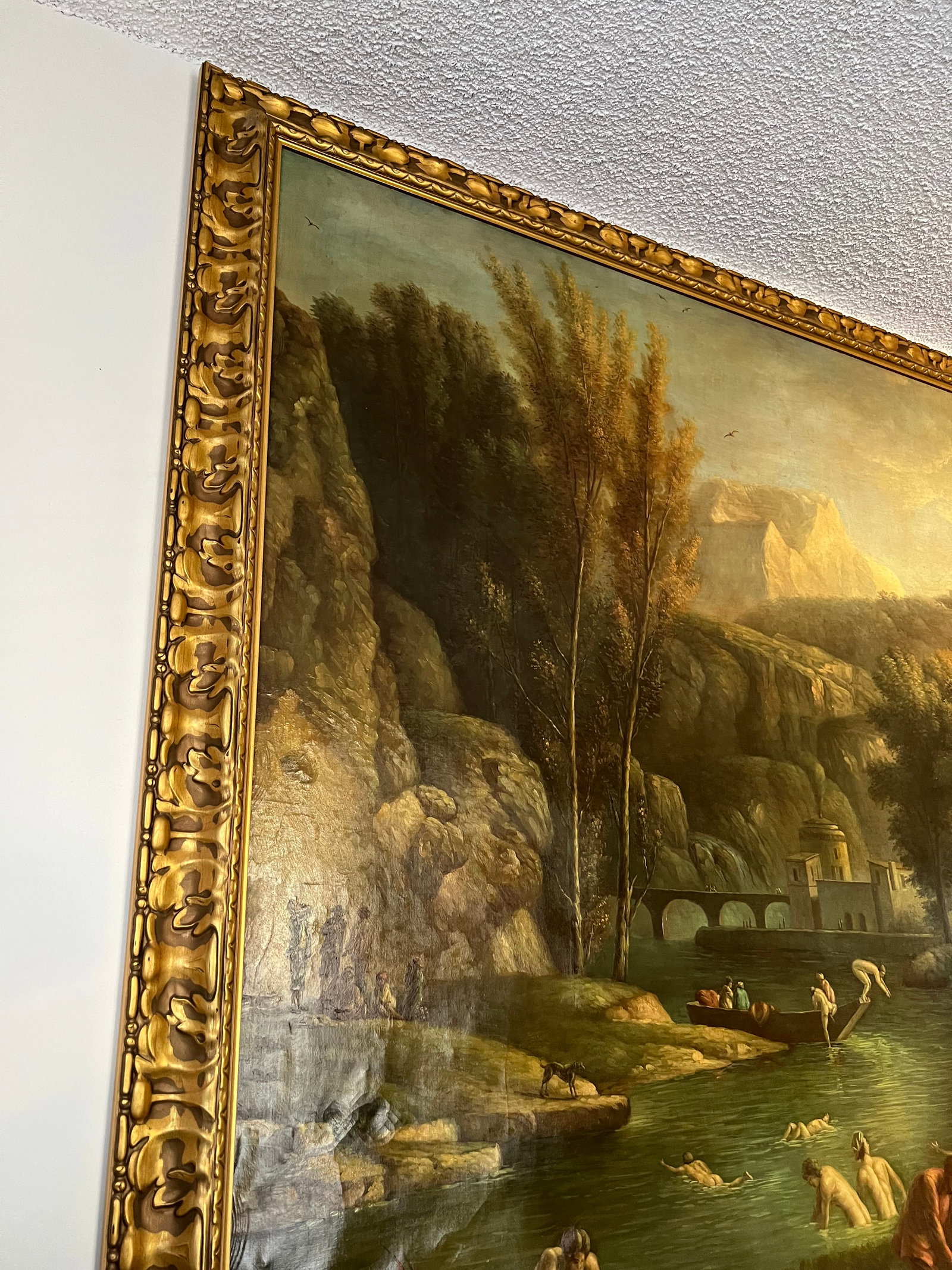 Oil on Canvas Late 20th Century "The Falls at Tivoli" Italian Landscape Painting, Unsigned. - 7