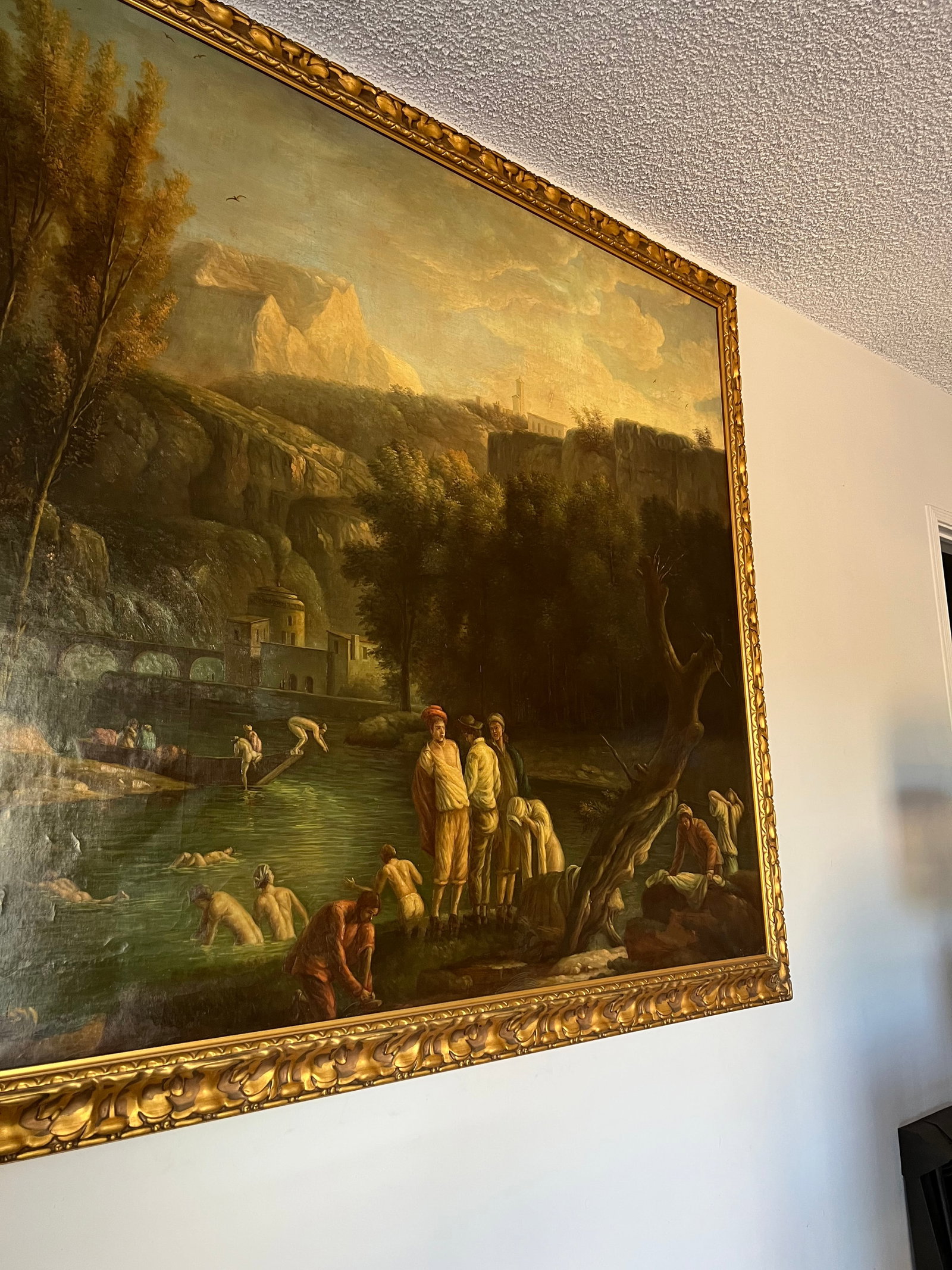 Oil on Canvas Late 20th Century "The Falls at Tivoli" Italian Landscape Painting, Unsigned. - 8