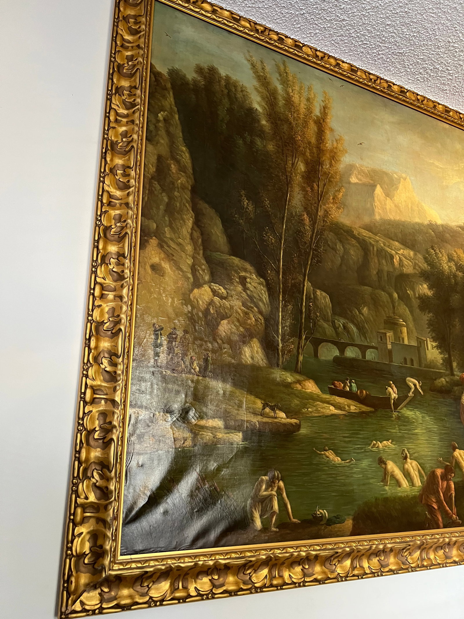 Oil on Canvas Late 20th Century "The Falls at Tivoli" Italian Landscape Painting, Unsigned. - 9