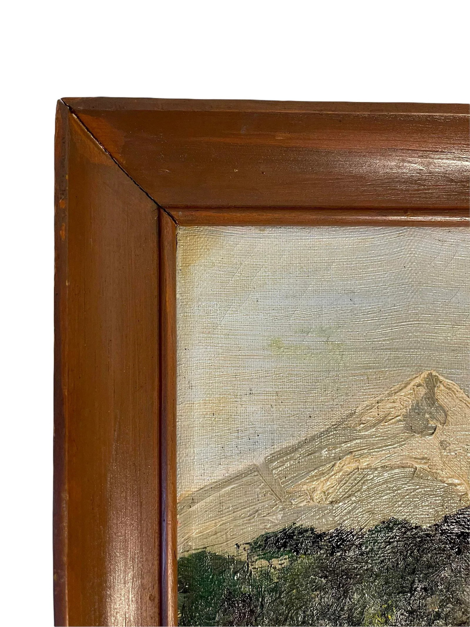 Early 20th Century "Man and His Mule" Oil Painting on Canvas, Framed - 10