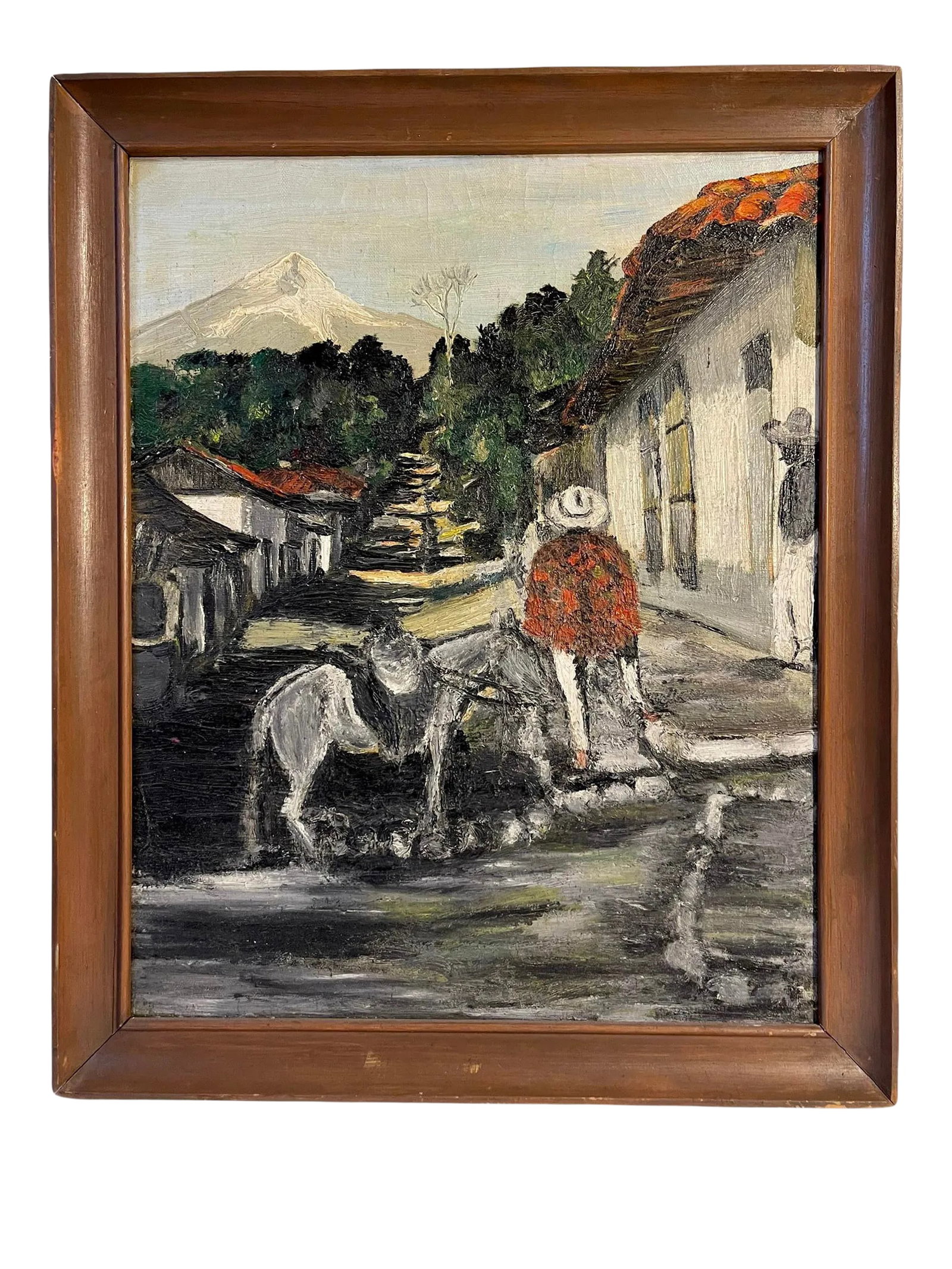 Early 20th Century "Man and His Mule" Oil Painting on Canvas, Framed: Man and his Mule Oil on Canvas Vintage Painting Condition: Alterations: Original Condition Unaltered Imperfections: Some Imperfections Condition Notes: may have some slight sings of age Materials &