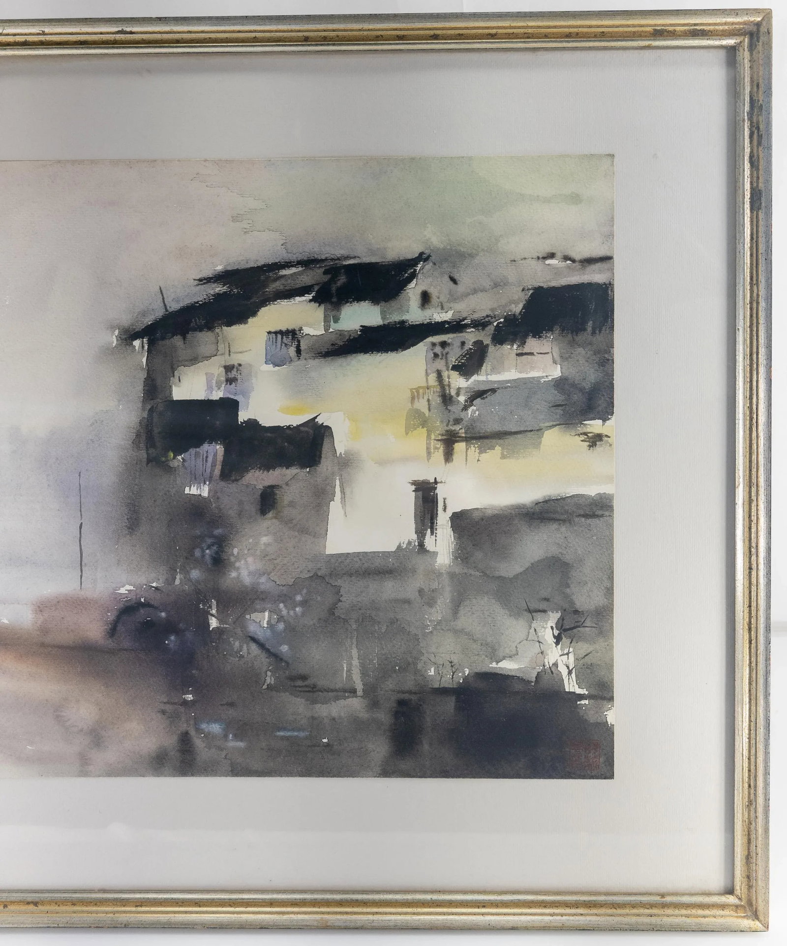 Chinese or South East Asian Watercolor Inkwash Painting - 3