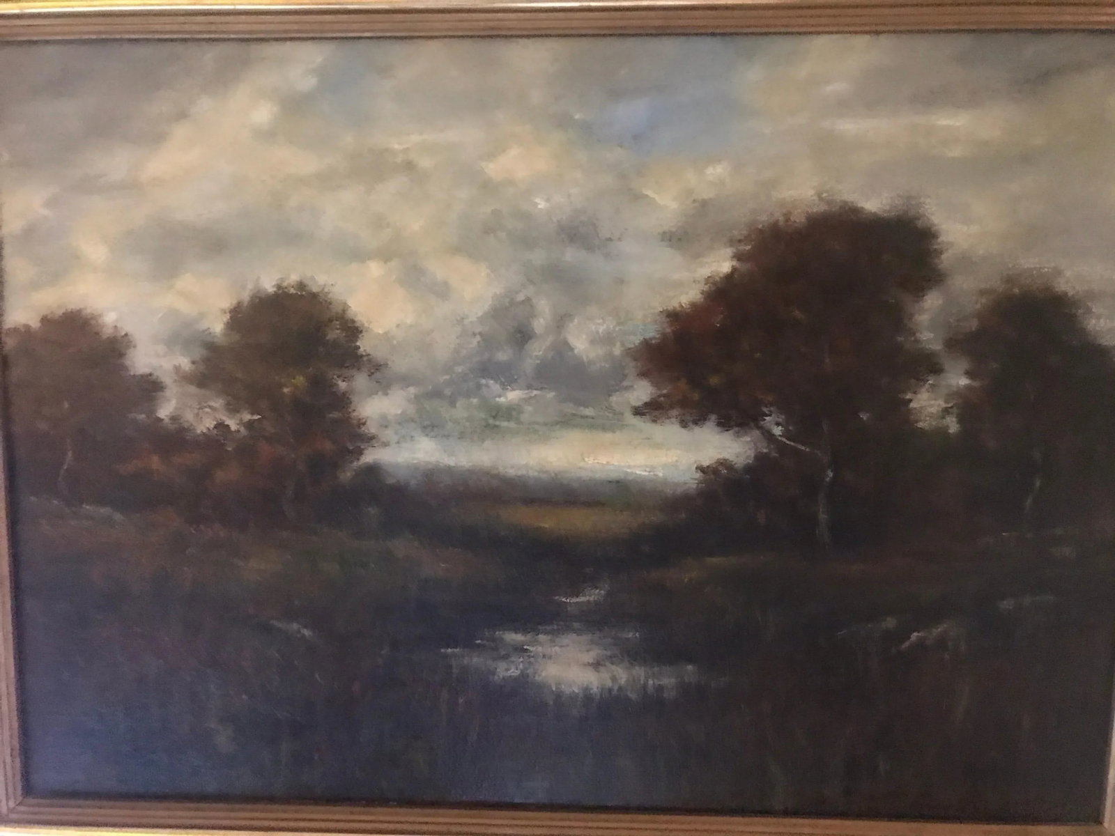 19th Century Hudson River School Style Bucolic Landscape Oil Painting Signed A. H. Wyant, Framed - 5