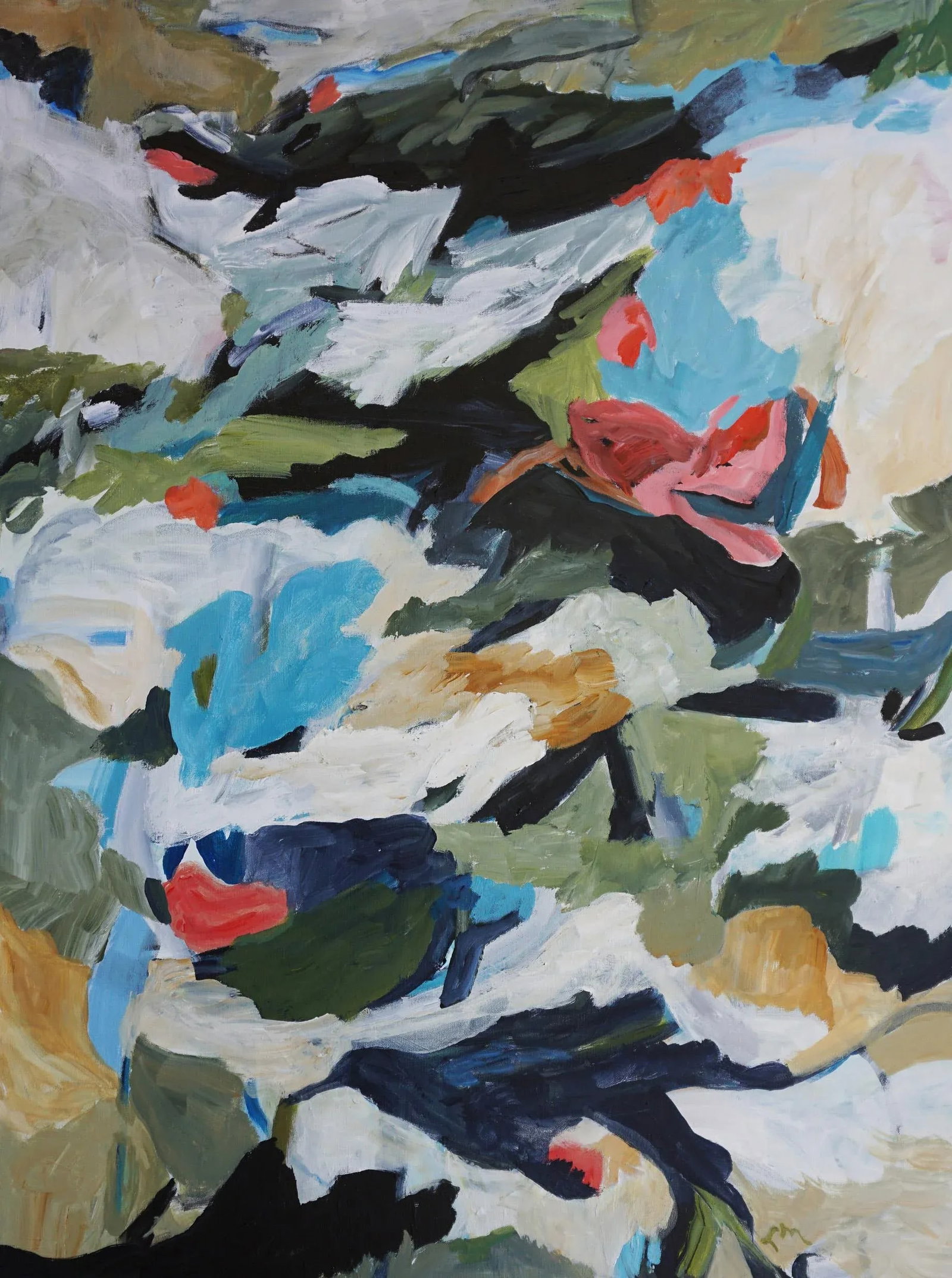 Down to Earth Abstract Landscape by Laurie MacMillan, Framed - 2