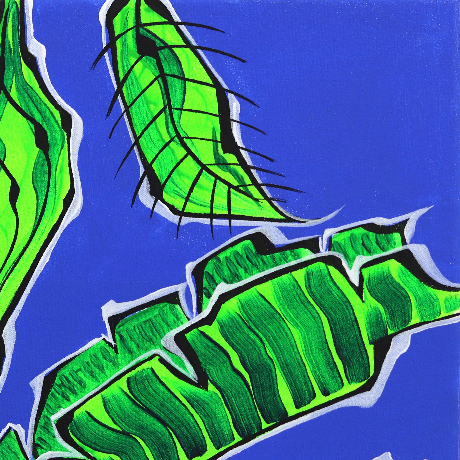 Endless Summer Original Fauvist Mid-Century House Portrait Acrylic Painting by Jonjo Elliott - 3