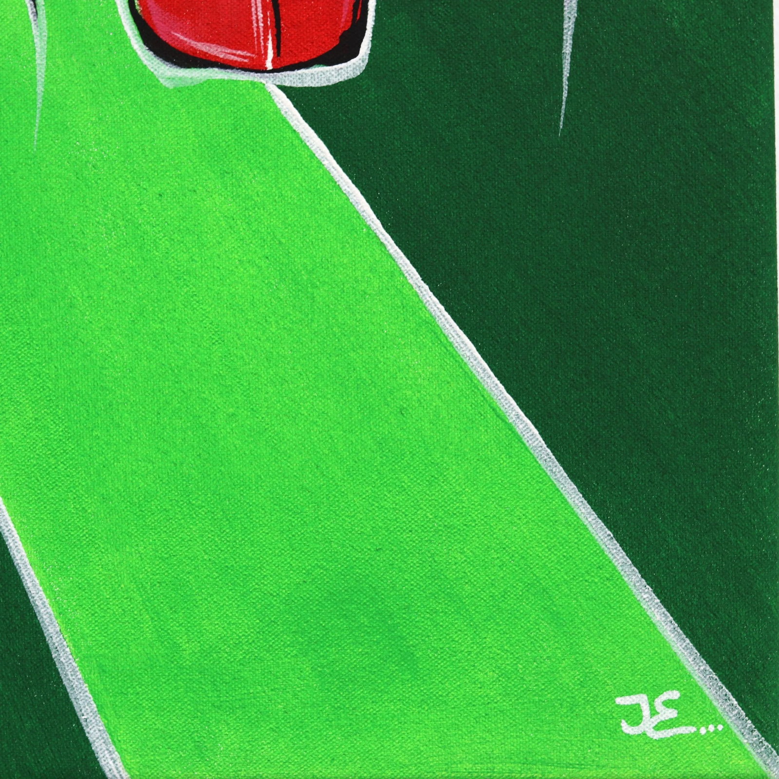 Endless Summer Original Fauvist Mid-Century House Portrait Acrylic Painting by Jonjo Elliott - 5