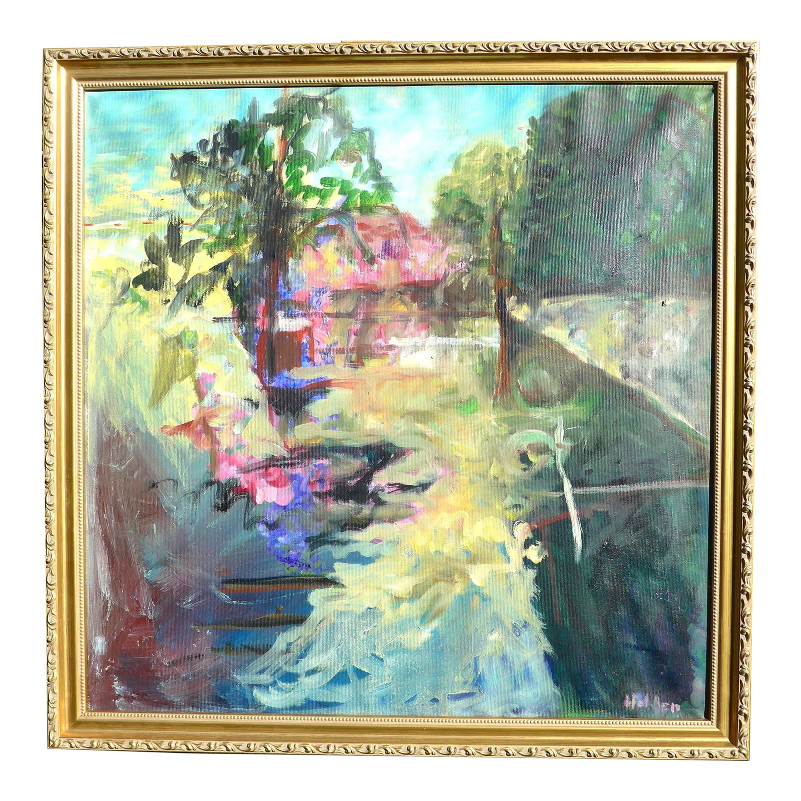 Martha Holden Caribbean Mystery Modern Oil Painting: SPRING SALE: 29 people have "liked" this painting, be the one to own it! Oil on canvas painted in plein air dreaming of the Caribbean Islands. This oil painting will fit a standard size frame.