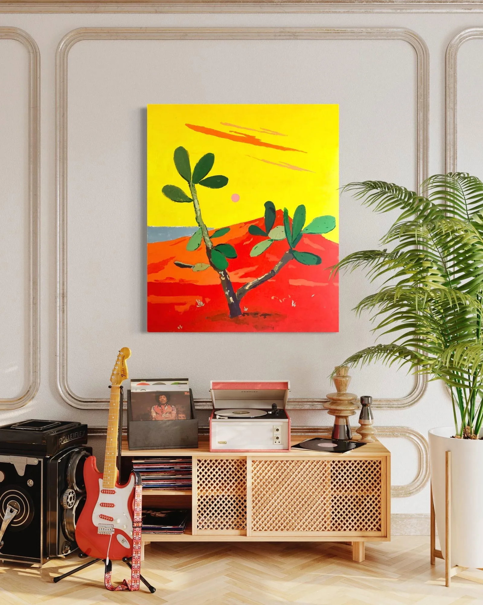 Persevering Through the Heat of the Desert Sun Contemporary Original Fauvist Landscape Painting by - 2