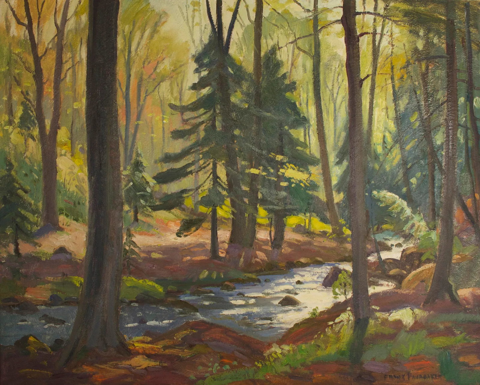 Original Frank Shirley Panabaker Painting Oil on Masonite - 3