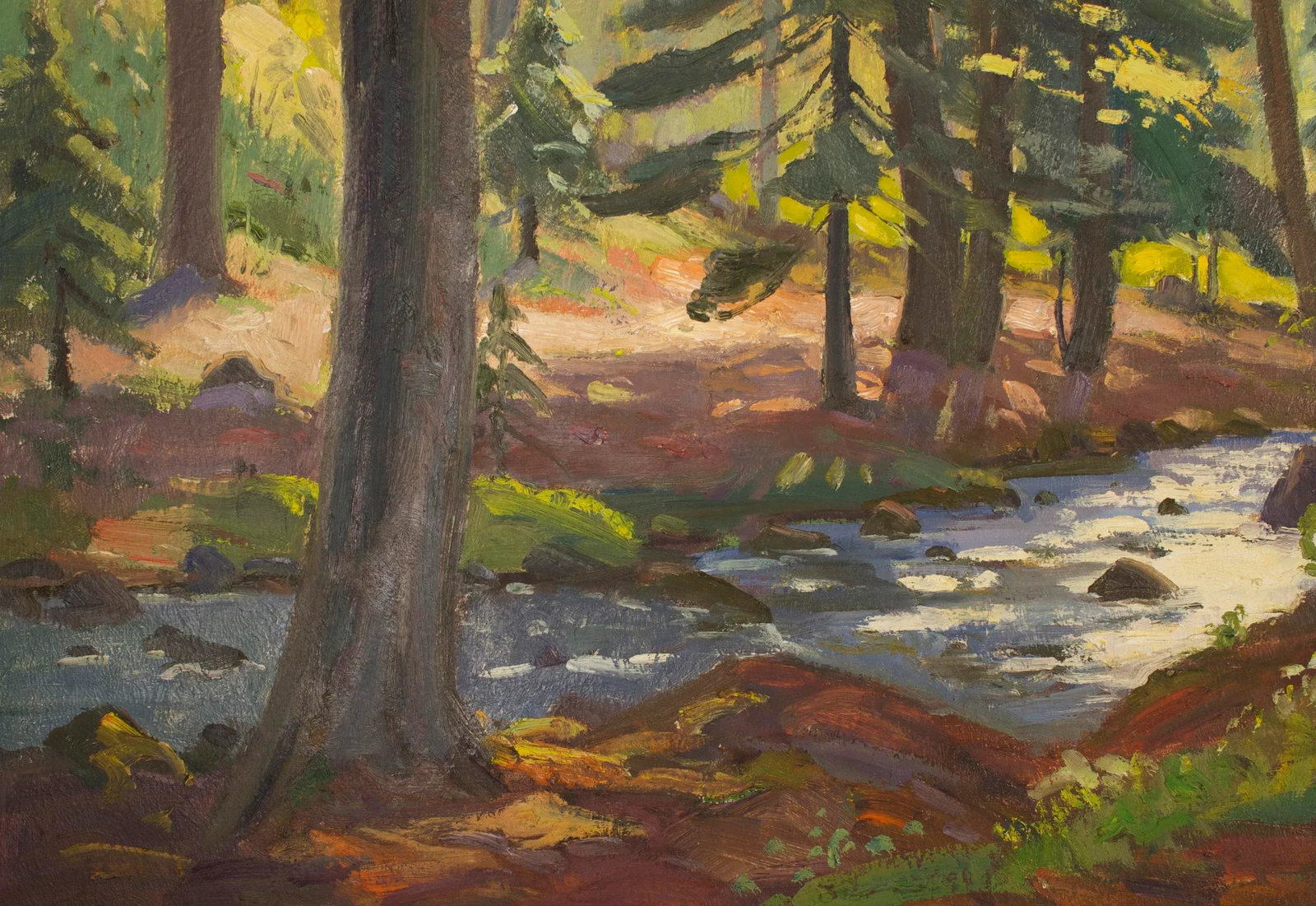 Original Frank Shirley Panabaker Painting Oil on Masonite - 6