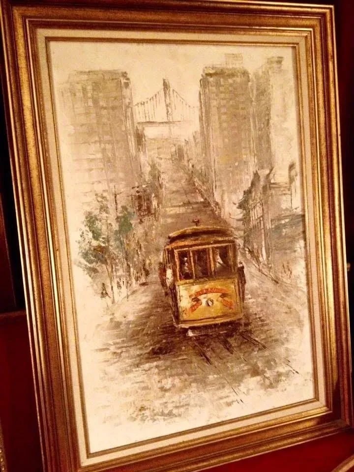 Parker Oil on Canvas Mid Century Modern Haight Asbury Summer of Love San Francisco Oil on Canvas Str - 10