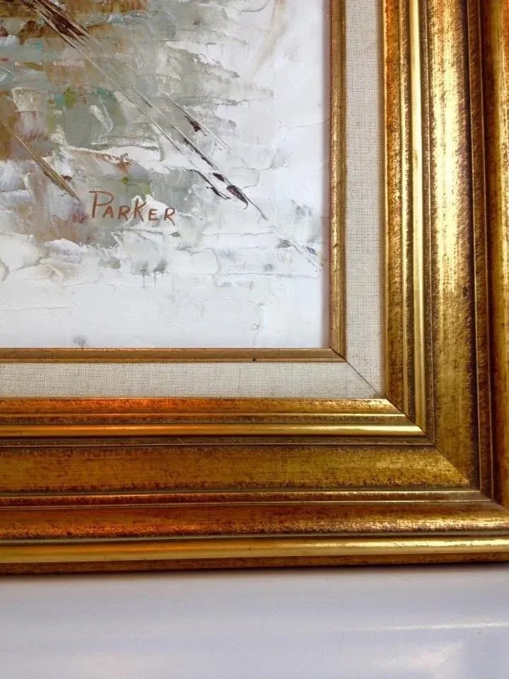 Parker Oil on Canvas Mid Century Modern Haight Asbury Summer of Love San Francisco Oil on Canvas Str - 4