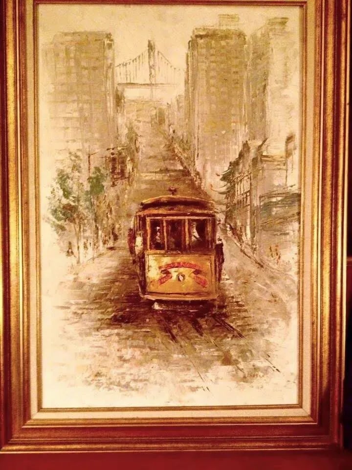 Parker Oil on Canvas Mid Century Modern Haight Asbury Summer of Love San Francisco Oil on Canvas Str - 8