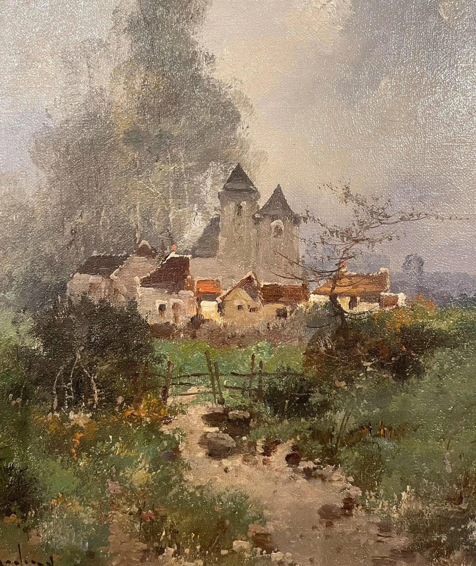 19th Century Landscapes Paintings Signed Dupuy for E. Galien-Laloue, Set of Two - 10
