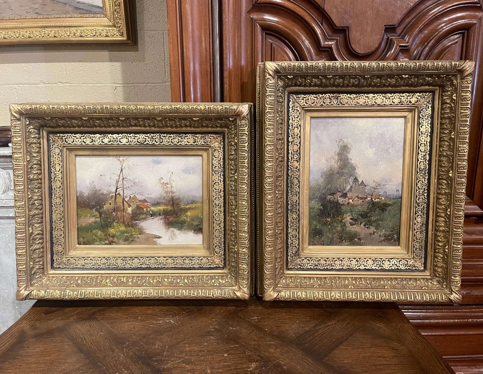 19th Century Landscapes Paintings Signed Dupuy for E. Galien-Laloue, Set of Two - 5