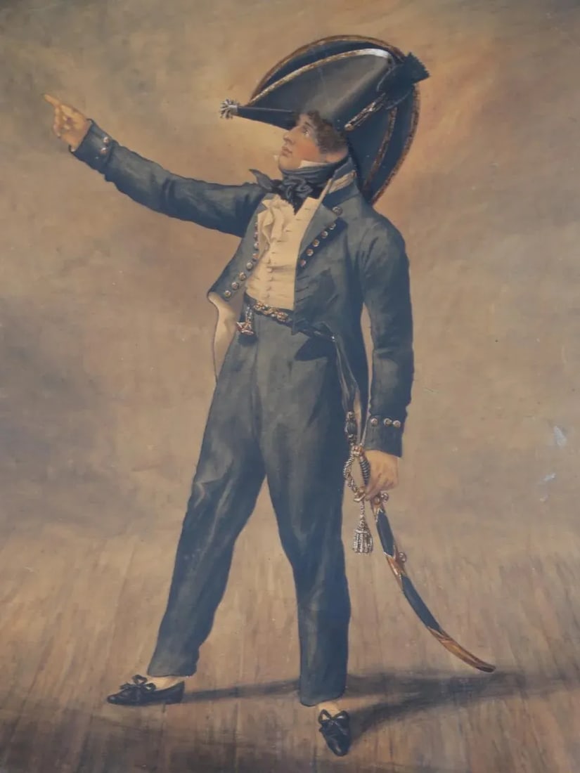 Denis Dighton (1792 - 8 August 1827) British Naval Officer in Blue Short Coat Watercolor - 2