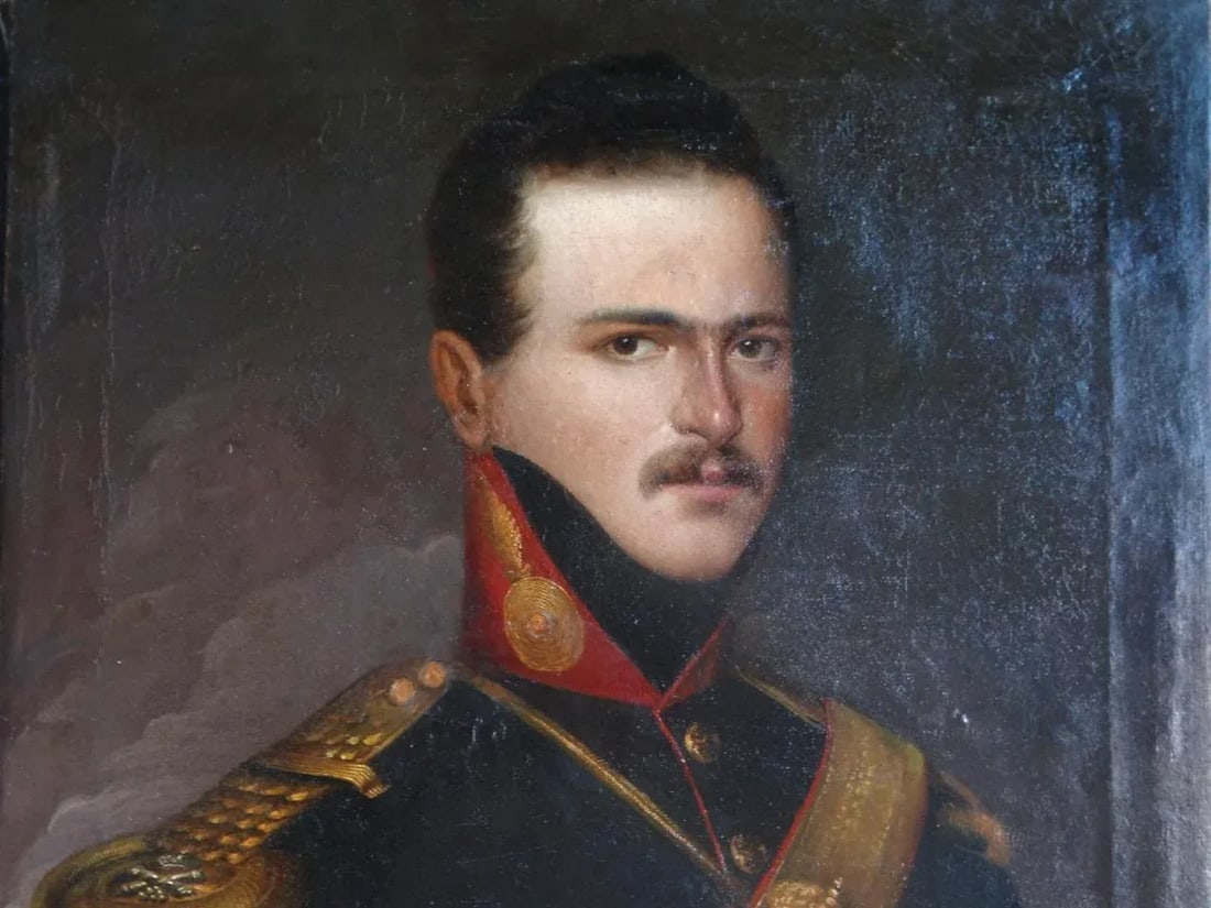 Early 19th Century Portrait Painting of an Imperial Artillery Officer - 2