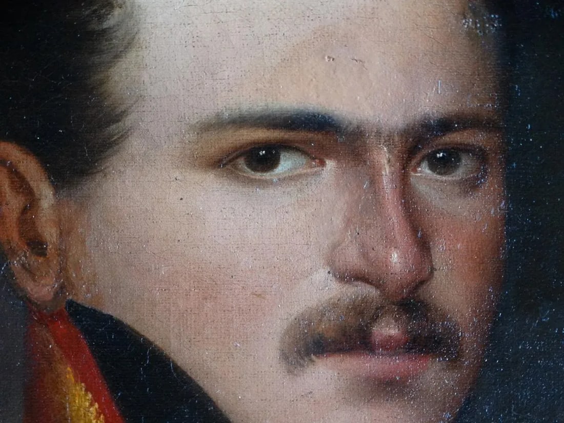 Early 19th Century Portrait Painting of an Imperial Artillery Officer - 3