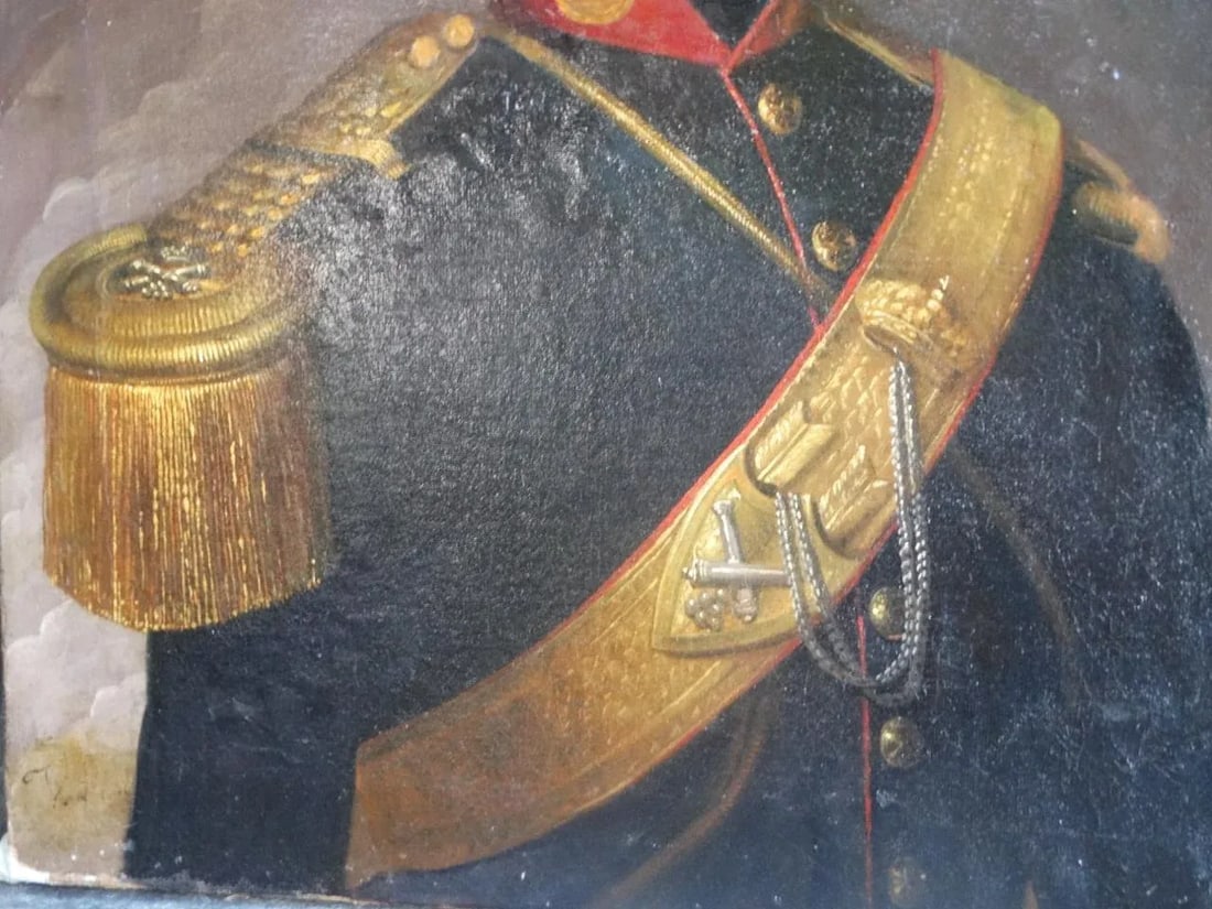 Early 19th Century Portrait Painting of an Imperial Artillery Officer - 5