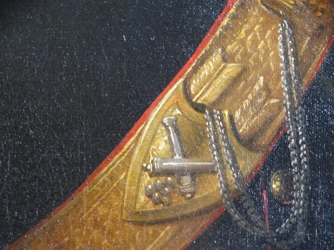 Early 19th Century Portrait Painting of an Imperial Artillery Officer - 6