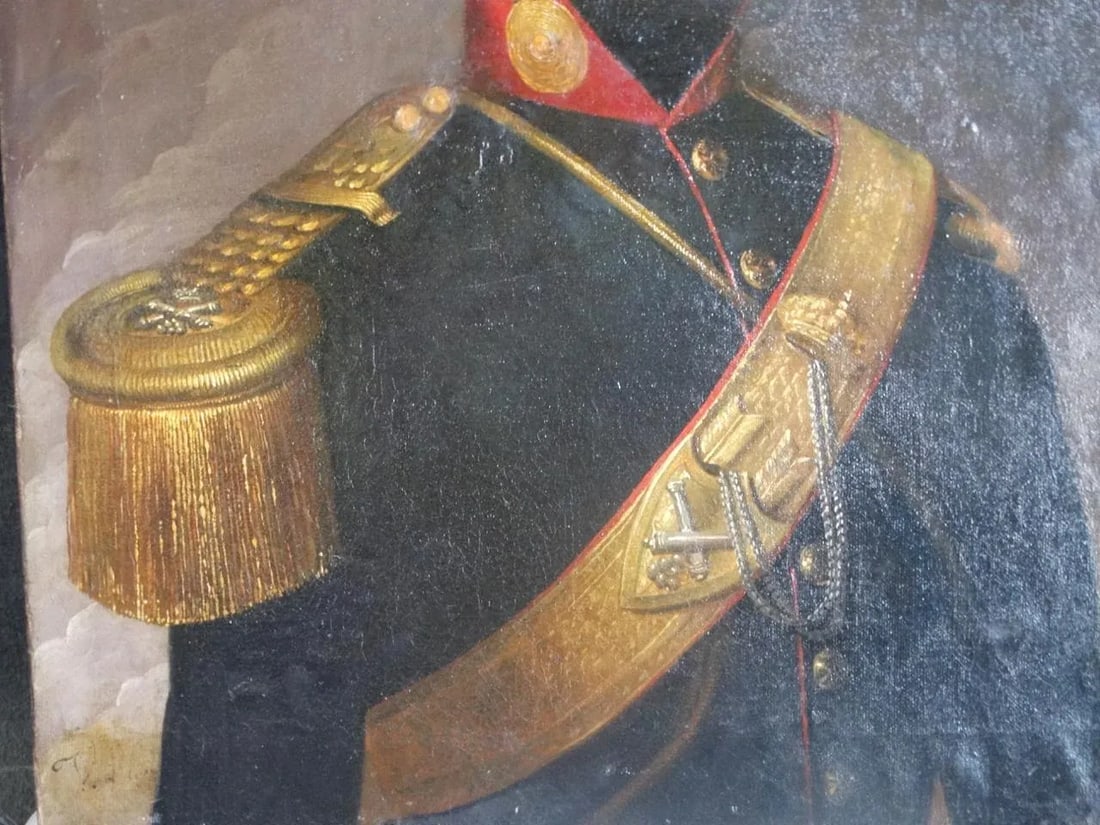 Early 19th Century Portrait Painting of an Imperial Artillery Officer - 8