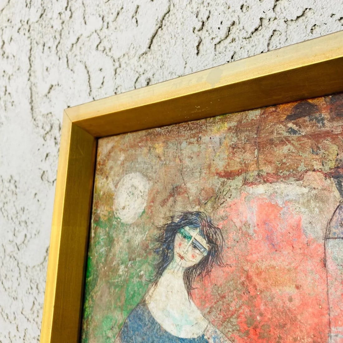 Mid 20th Century Original Luciano Spazzali Painting "Figura Con Strumento" - 11