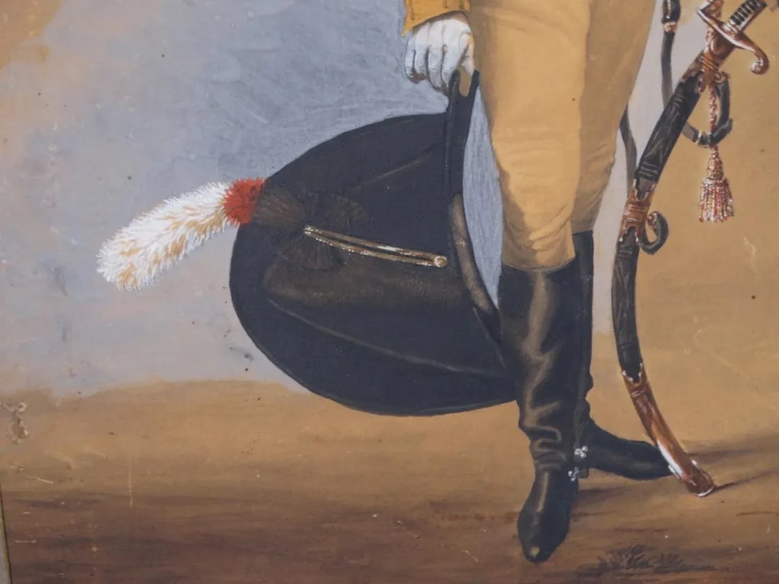 Denis Dighton (1792 - 1827) British Officer in Red Coat - Watercolor - 6