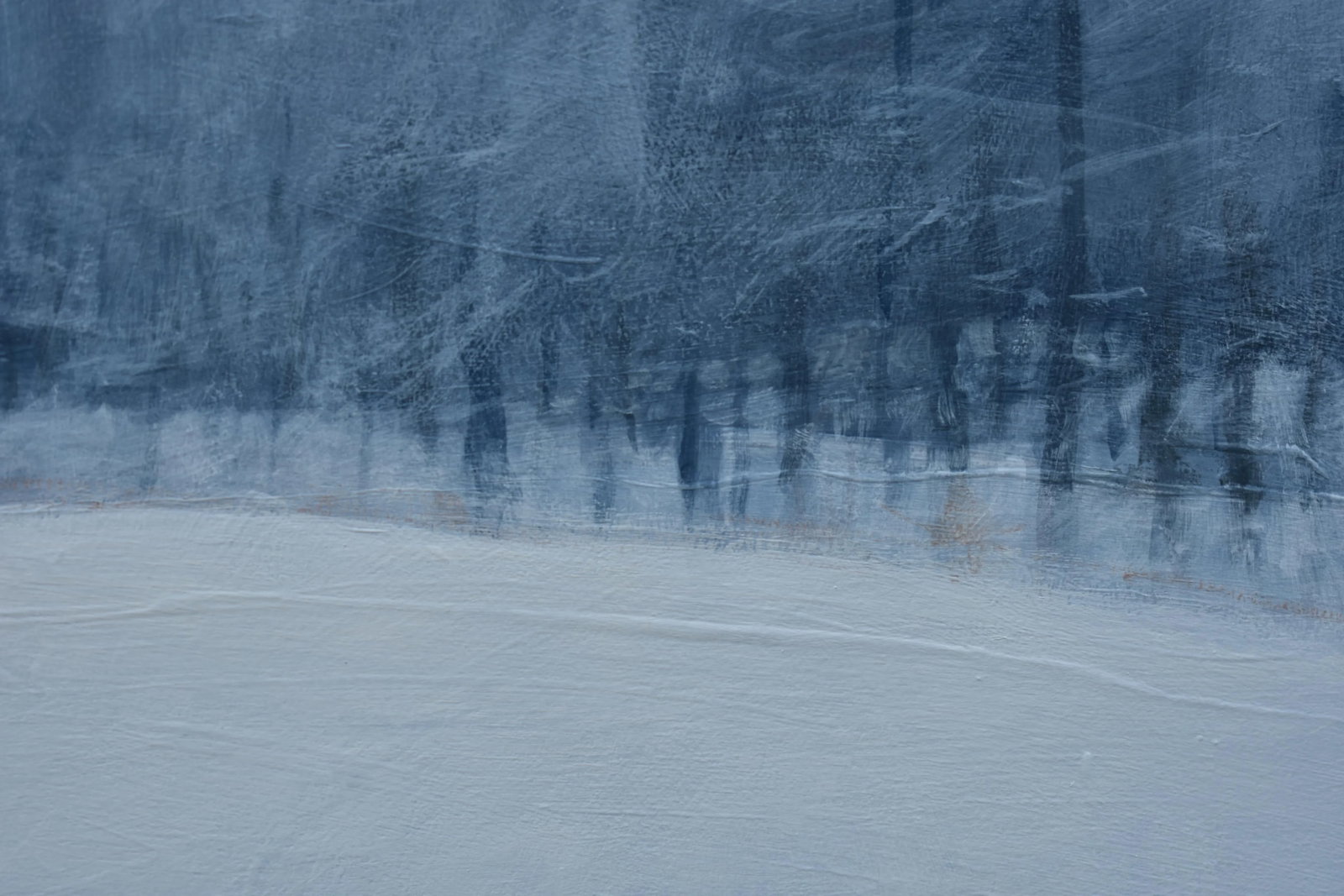 Gray Camp in Snow, by Stephen Remick. Contemporary Acrylic Landscape Painting. - 4