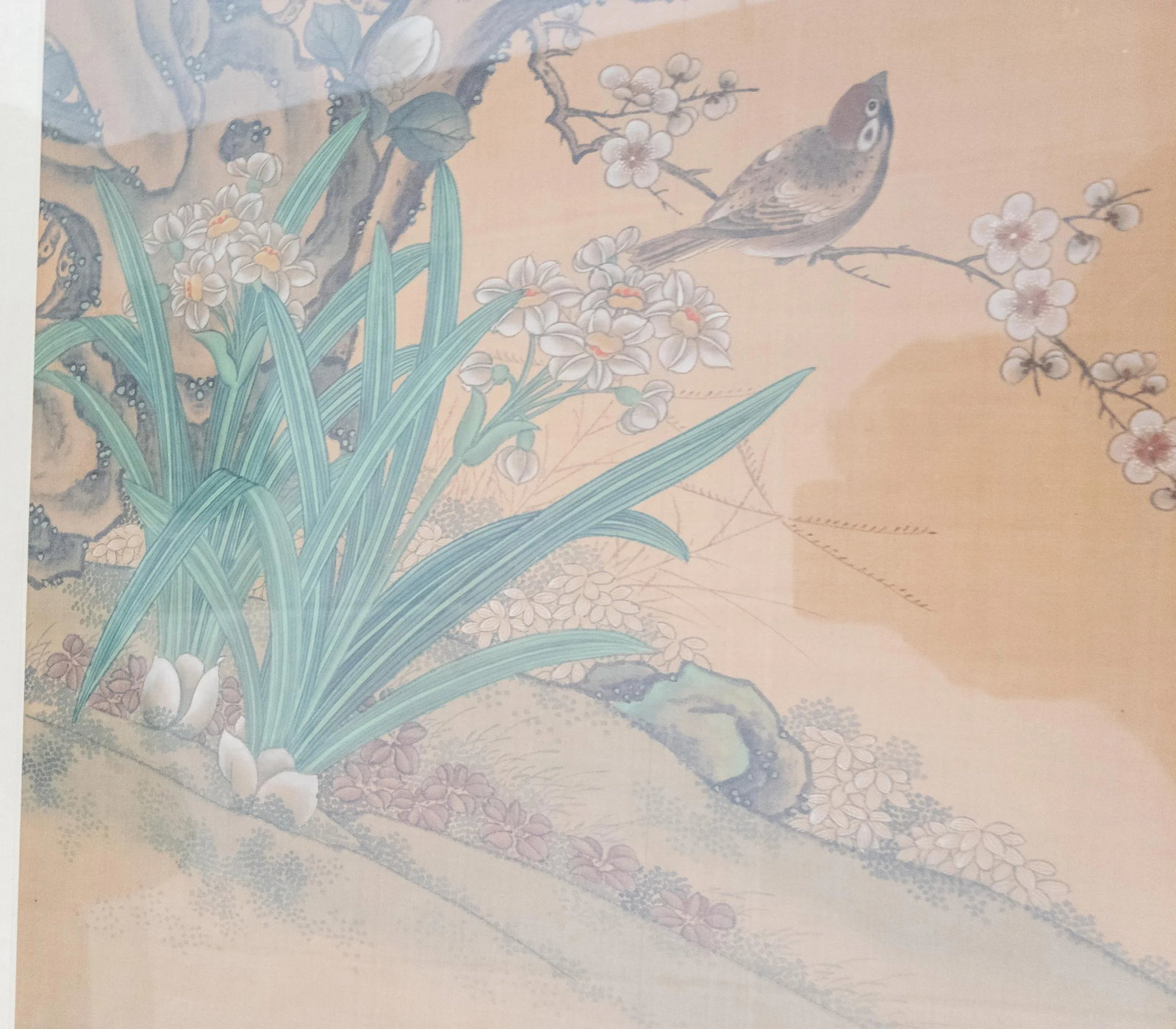 20th Century Chinese Chinoiserie Silk Landscape Scroll Painting - 8