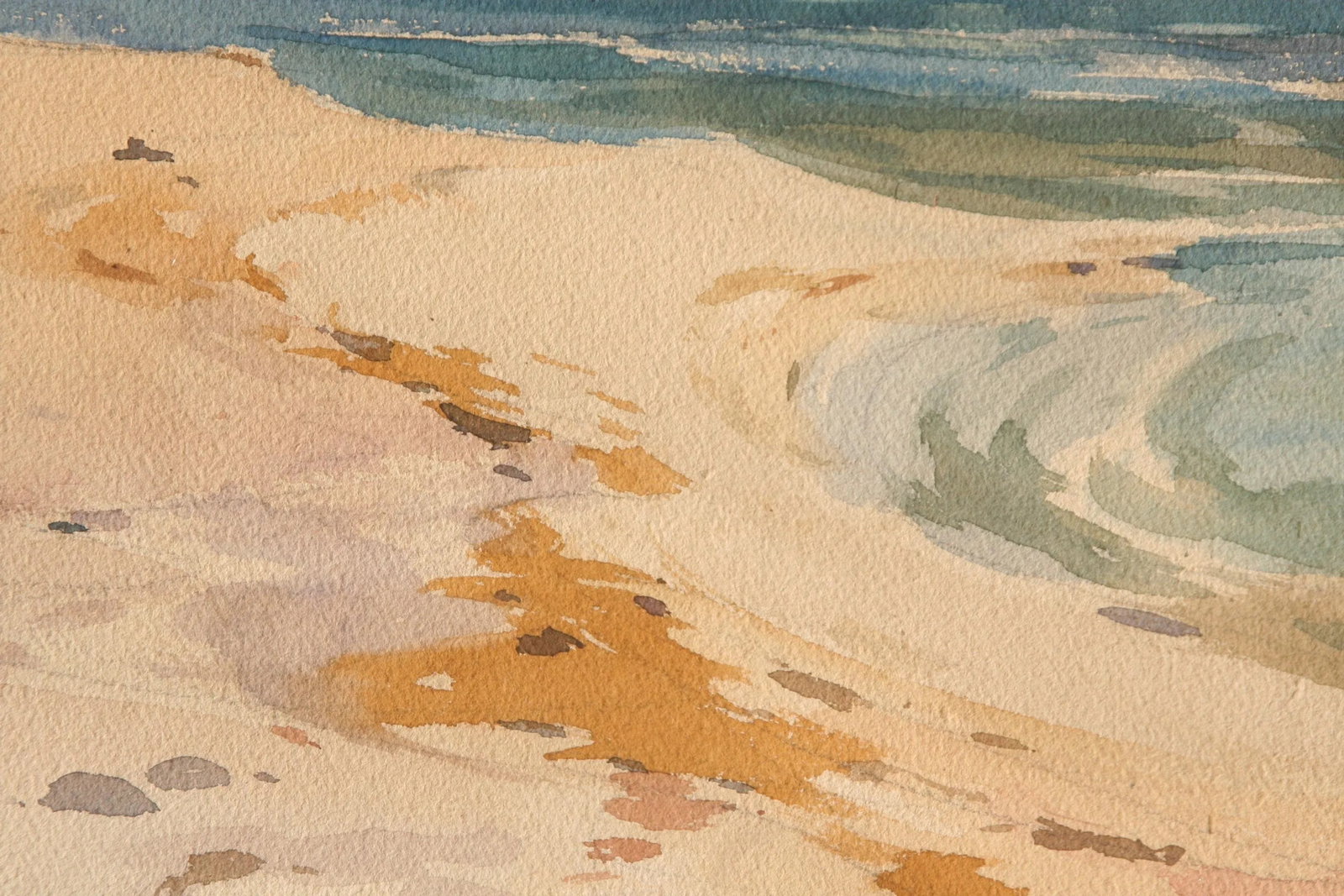 1942 Framed Post-Impressionist Watercolor Painting of Lake Ontario - 5